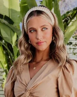 Tulum Woven Headband - Natural - SALE -clothes Sales TulumWovenHeadband Natural 2746