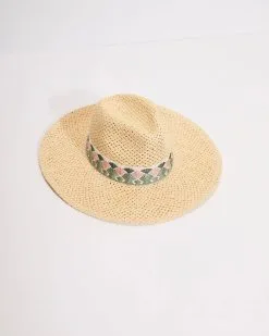 Dylann Embroidered Ribbon Straw Hat - Ivory -clothes Sales UntitledCatalog10932