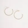 Rafaela Beaded Hoop Earrings - Silver Gold