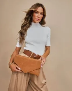 Garner Envelope Crossbody Clutch - Tan - SALE