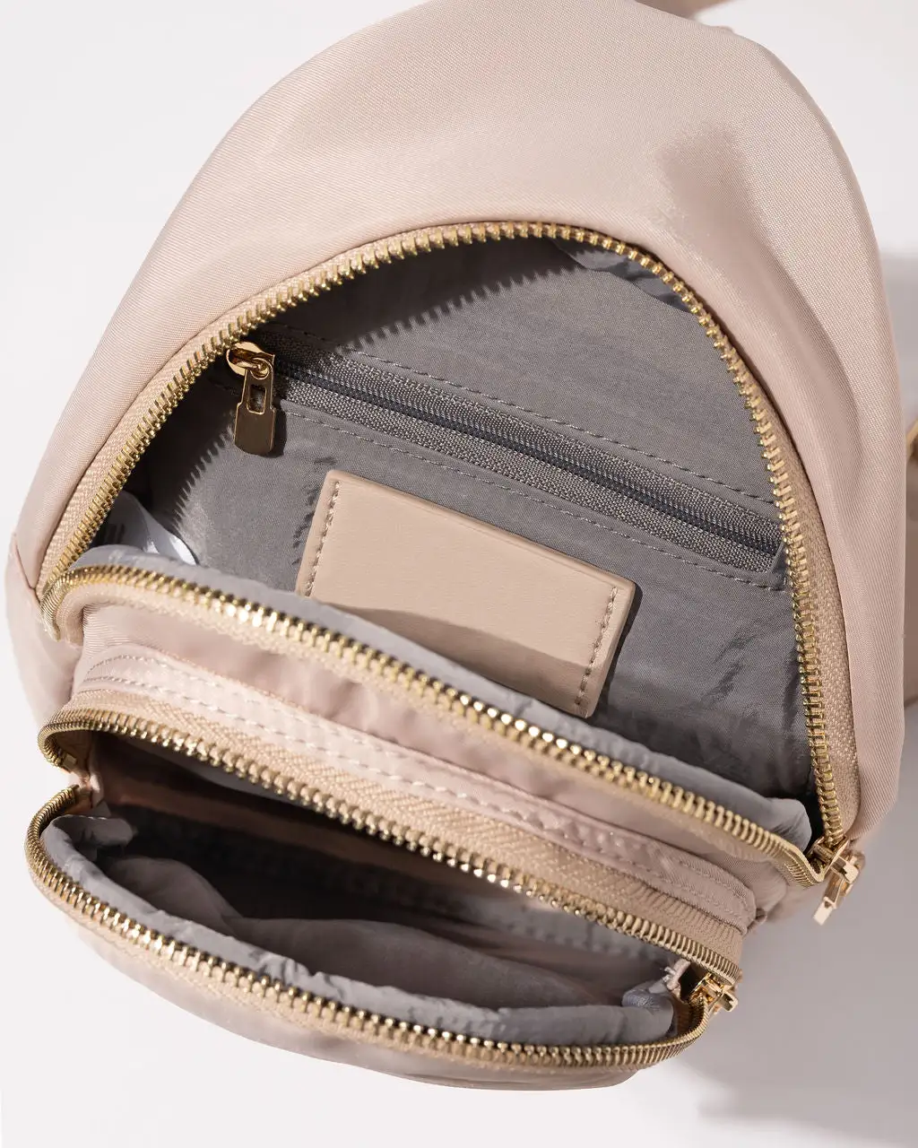 Wagner Nylon Sling Backpack - Beige 3 Wagner Nylon Sling Backpack - Beige - Image 3