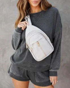 Wagner Nylon Sling Backpack - Light Grey -clothes Sales Wagnernylonslingbackpacklightgrey101561