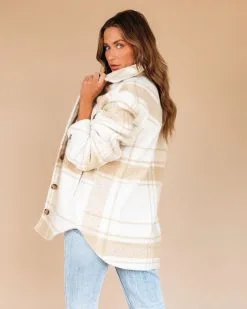 Weekend Road Trip Plaid Pocketed Jacket - Cream - FINAL SALE 10 Weekend Road Trip Plaid Pocketed Jacket - Cream - FINAL SALE -clothes Sales Weekendroadtripplaidpocketedjacketcream4