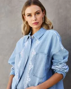 Westyn Embroidered Shacket -clothes Sales Westynembroideredshacket10601801