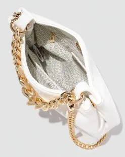 Yume Faux Leather Crossbody Bag - White -clothes Sales YumeFauxLeatherCrossbodyBag White Interior