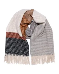 Zabel Striped Fringe Scarf - FINAL SALE 7 Zabel Striped Fringe Scarf - FINAL SALE -clothes Sales ZabelStripedFringeScarf