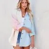 All For Love Colorblock Denim Shacket - FINAL SALE