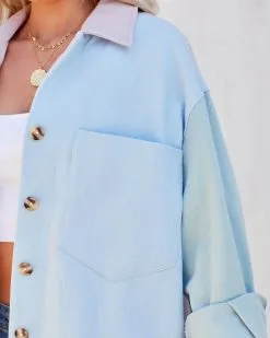 All For Love Colorblock Denim Shacket - FINAL SALE 12 All For Love Colorblock Denim Shacket - FINAL SALE -clothes Sales allforlovecolorblockdenimshacket46