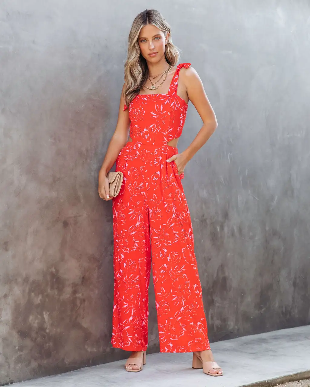Allison Floral Pocketed Open Back Jumpsuit 6 Allison Floral Pocketed Open Back Jumpsuit - Image 6