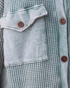 Allister Cotton Thermal Shacket - Olive - FINAL SALE -clothes Sales allistercottonthermalshacketolive1