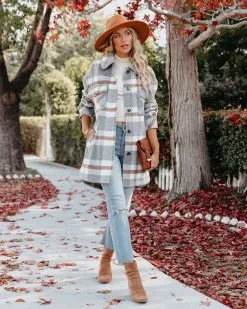 Anise Pocketed Plaid Coat - FINAL SALE