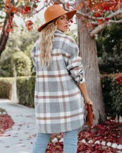 Anise Pocketed Plaid Coat - FINAL SALE -clothes Sales anisepocketedplaidcoat33