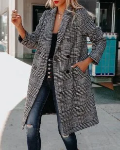 Asher Pocketed Houndstooth Coat - FINAL SALE 13 Asher Pocketed Houndstooth Coat - FINAL SALE -clothes Sales asherpocketedhoundstoothcoat49