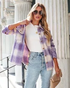 Aspen Is Calling Pocketed Plaid Jacket - FINAL SALE -clothes Sales autumnblissplaidshacket76