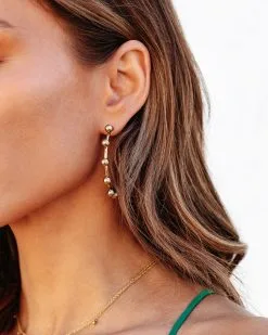 Baller Hoop Earrings - Gold - SALE -clothes Sales ballerhoopsgold 9