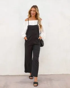 Boardwalk Adventures Pocketed Jumpsuit - Black - FINAL SALE