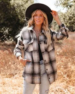 Branch Out Pocketed Plaid Shacket - FINAL SALE