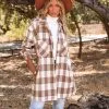Bridgeview Pocketed Plaid Coat - Mocha - FINAL SALE