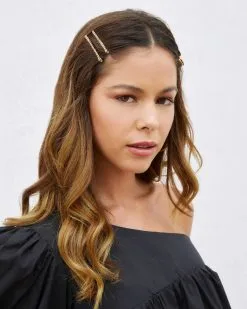 Butterfly Effect Hair Clip Set - Gold -clothes Sales butterflyeffecthairclipsetgold61