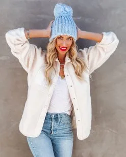 Cabin Pocketed Fleece Jacket - Ivory - FINAL SALE