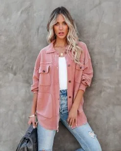 Carrara Cotton Blend Pocketed Shacket - Dry Rose 19 Carrara Cotton Blend Pocketed Shacket - Dry Rose -clothes Sales carraracottonblendpocketedshacketdryrose27