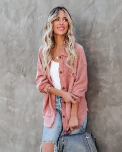 Carrara Cotton Blend Pocketed Shacket - Dry Rose 17 Carrara Cotton Blend Pocketed Shacket - Dry Rose -clothes Sales carraracottonblendpocketedshacketdryrose34