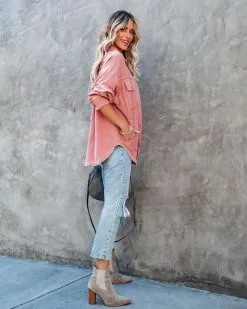 Carrara Cotton Blend Pocketed Shacket - Dry Rose 16 Carrara Cotton Blend Pocketed Shacket - Dry Rose -clothes Sales carraracottonblendpocketedshacketdryrose6