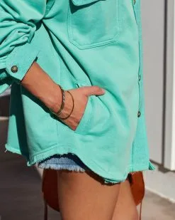 Charleigh Cotton Blend Pocketed Shacket - Mint - LAST CHANCE 17 Charleigh Cotton Blend Pocketed Shacket - Mint - LAST CHANCE -clothes Sales charleighcottonblendpocketedshacketmint40