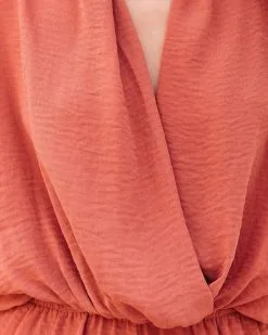 Chicka Pocketed Romper - Rust - FINAL SALE 12 Chicka Pocketed Romper - Rust - FINAL SALE -clothes Sales chickapocketedromperrust126