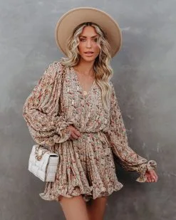 Constantina Floral Pleated Romper - FINAL SALE -clothes Sales constantinafloralpleatedromper39