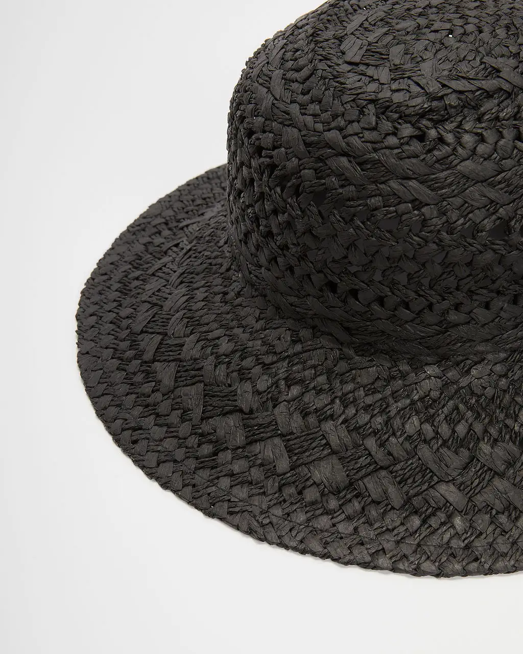 Bungalow Straw Bucket Hat - Black 2 Bungalow Straw Bucket Hat - Black - Image 2