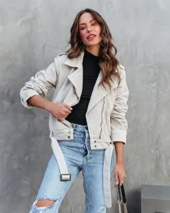 Double Win Pocketed Corduroy Moto Jacket - Beige - FINAL SALE -clothes Sales doublewinpocketedcorduroymotojacketbeige 71