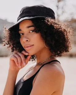 Echo Corduroy Bucket Hat - Black - FINAL SALE