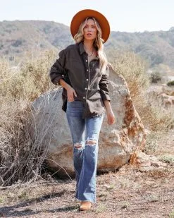 Ethen Cotton Distressed Shacket - Charcoal - FINAL SALE -clothes Sales ethencottondistressedshacketcharcoal24