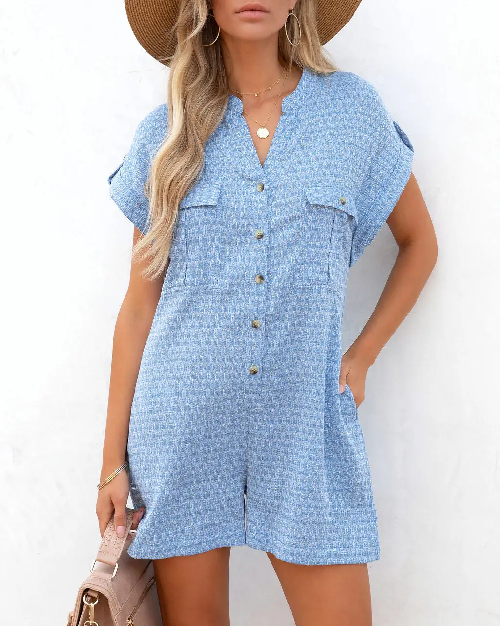 Fallen Breeze Ikat Cotton Pocketed Romper - FINAL SALE 6 Fallen Breeze Ikat Cotton Pocketed Romper - FINAL SALE - Image 6