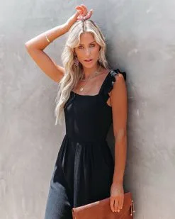 Fashion Faithful Pocketed Ruffle Tie Back Jumpsuit - Black - FINAL SALE 19 Fashion Faithful Pocketed Ruffle Tie Back Jumpsuit - Black - FINAL SALE -clothes Sales fashionfaithfulpocketedruffletiebackjumpsuitblack33