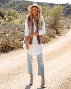 Faux Fur Pocketed Parker Vest - FINAL SALE -clothes Sales fauxfurpocketedparkervest8