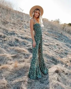 Felicity Floral Smocked Flared Leg Jumpsuit - FINAL SALE