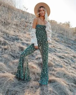Felicity Floral Smocked Flared Leg Jumpsuit - FINAL SALE -clothes Sales felicityfloralsmockedflaredlegjumpsuit42