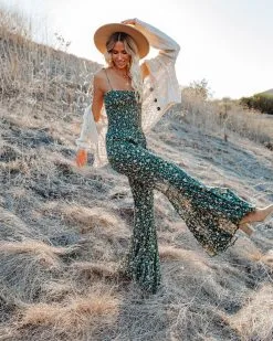 Felicity Floral Smocked Flared Leg Jumpsuit - FINAL SALE -clothes Sales felicityfloralsmockedflaredlegjumpsuit45