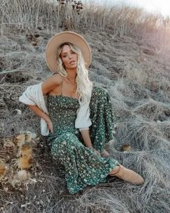 Felicity Floral Smocked Flared Leg Jumpsuit - FINAL SALE -clothes Sales felicityfloralsmockedflaredlegjumpsuit71