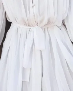 Found Love Pleated Romper - White -clothes Sales foundlovepleatedromperwhite10