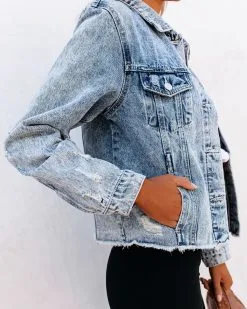 Frankie Distressed Denim Jacket - FINAL SALE -clothes Sales frankiedistresseddenimjacket09