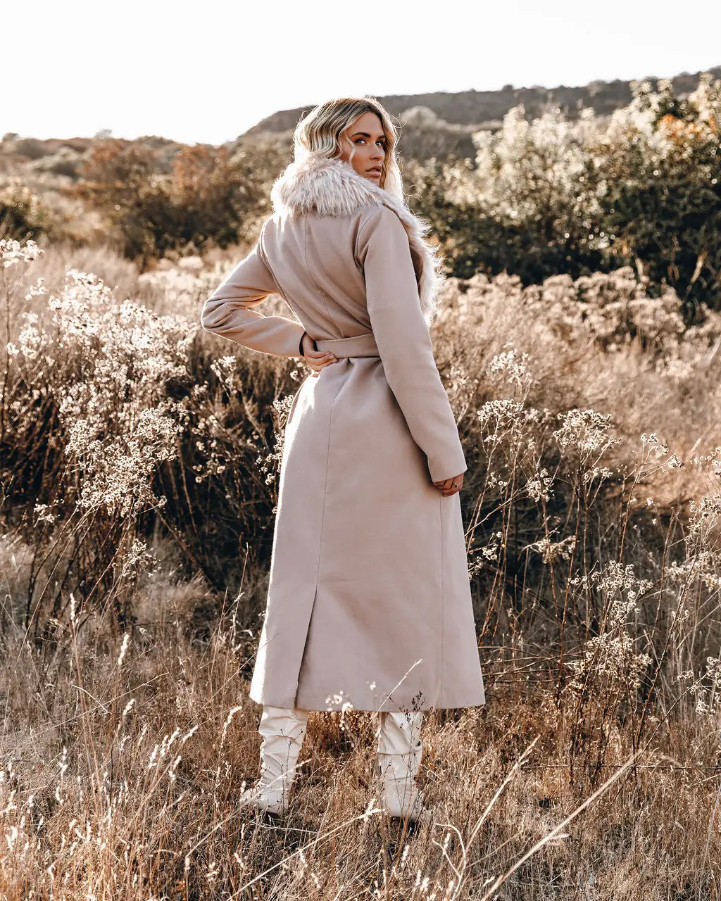 Frederica Pocketed Faux Fur Collar Coat 4 Frederica Pocketed Faux Fur Collar Coat - Image 4