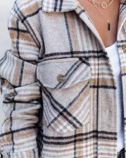 Give Thanks Pocketed Fringe Plaid Coat - FINAL SALE -clothes Sales givethankspocketedfringeplaidcoat46