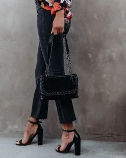 Gleam Chain Crossbody Bag - Black - FINAL SALE -clothes Sales gleamchaincrossbodybagblack19