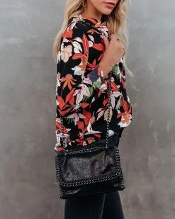 Gleam Chain Crossbody Bag - Black - FINAL SALE -clothes Sales gleamchaincrossbodybagblack8