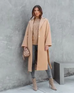 Great Expectations Pocketed Coat - Camel - FINAL SALE -clothes Sales greatexpectationspocketedcoatcamel147