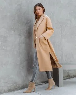 Great Expectations Pocketed Coat - Camel - FINAL SALE -clothes Sales greatexpectationspocketedcoatcamel187