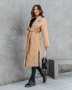 Great Expectations Pocketed Coat - Camel - FINAL SALE -clothes Sales greatexpectationspocketedcoatcamel375